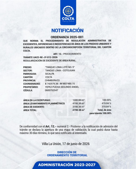 ordenanza 2025 001  tanque loma lote