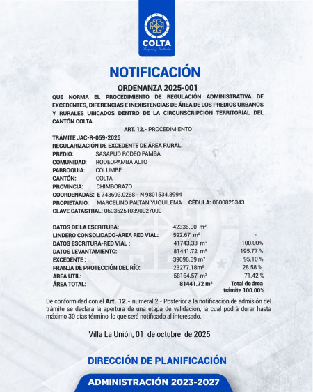 TRAMITE JAC-R-059-2025