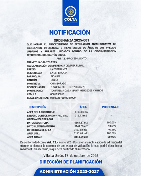 TRAMITE JAC-R-076-2025