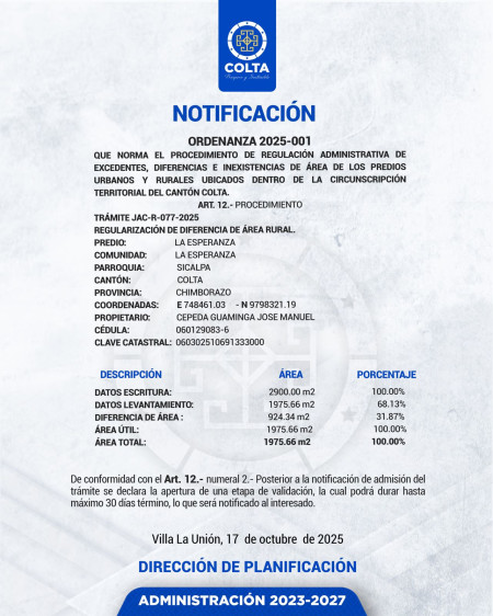 TRAMITE JAC-R-077-2025